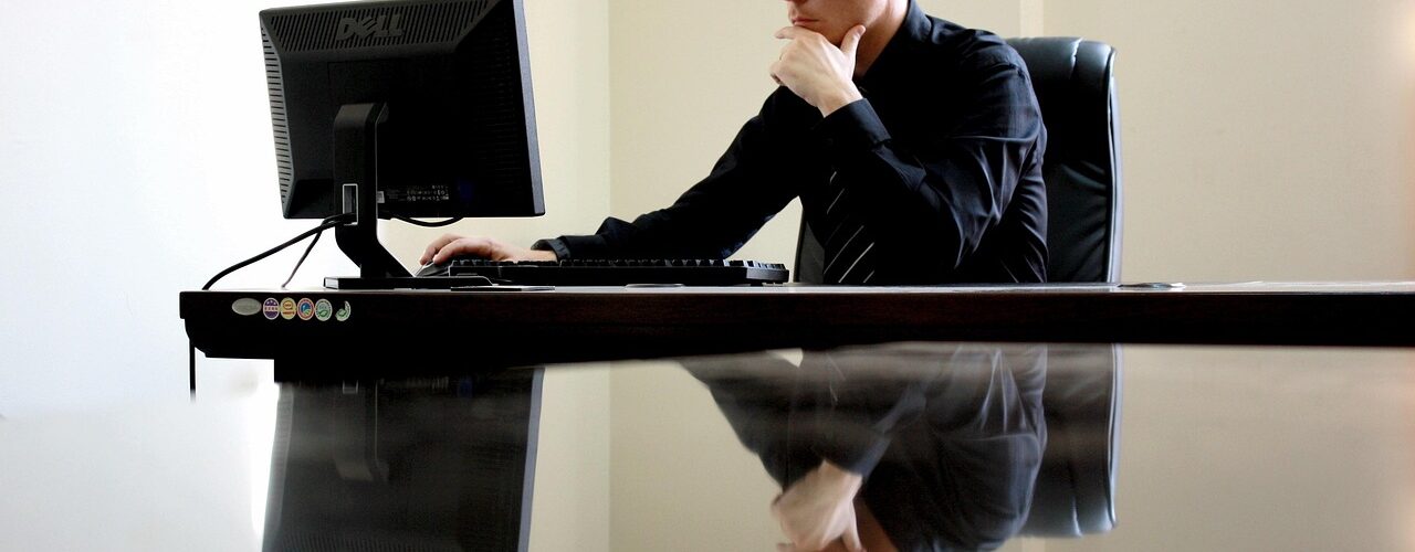Man Working On His Table