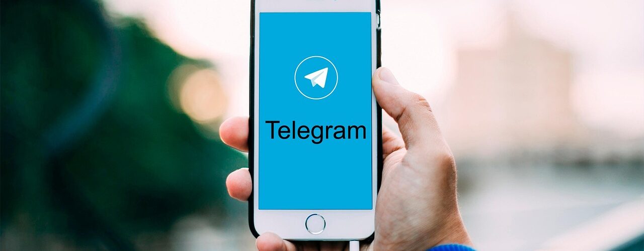 Telegram app opened on a smart phone