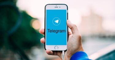 Telegram app opened on a smart phone