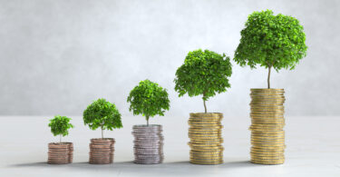 Stacks coin arranged