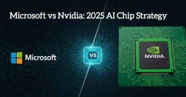 Microsoft VS Nvidia, with companies logo