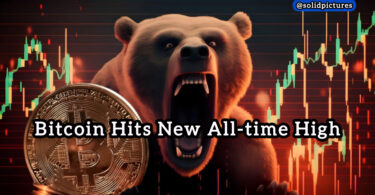 Bitcoin image wit a bear with mouth wide open
