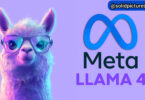 A sheep beside Meta's logo. Lalma4 also in display in the picture