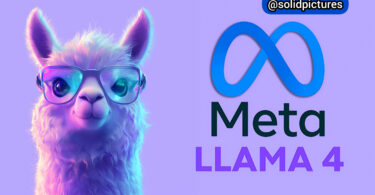 A sheep beside Meta's logo. Lalma4 also in display in the picture